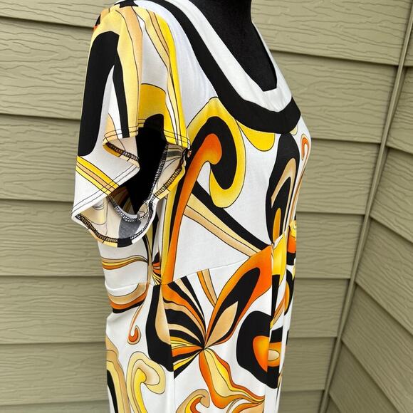 women’s dress, size L, polyester, swirls, colorful - Picture 4 of 9